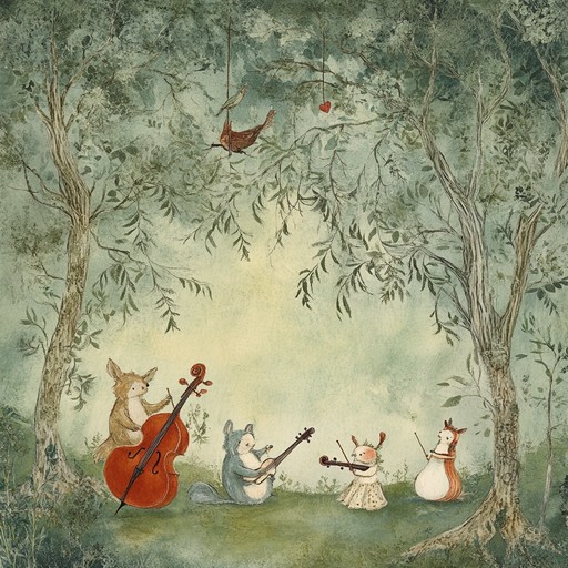 An uplifting orchestral piece that paints a sonic picture of playful nature spirits frolicking in a sunlit meadow, filling listeners with joy and enchantment.