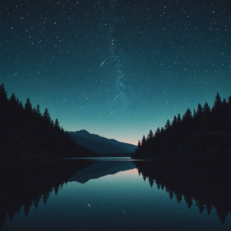 The song captures the essence of a still, contemplative night where every soft beat resonates with the listener’s own heartbeat. Delicate instrumental layers provide a backdrop akin to gazing up at a sky pierced by countless stars. Soft electronic elements reflect the peace and vastness of the night.