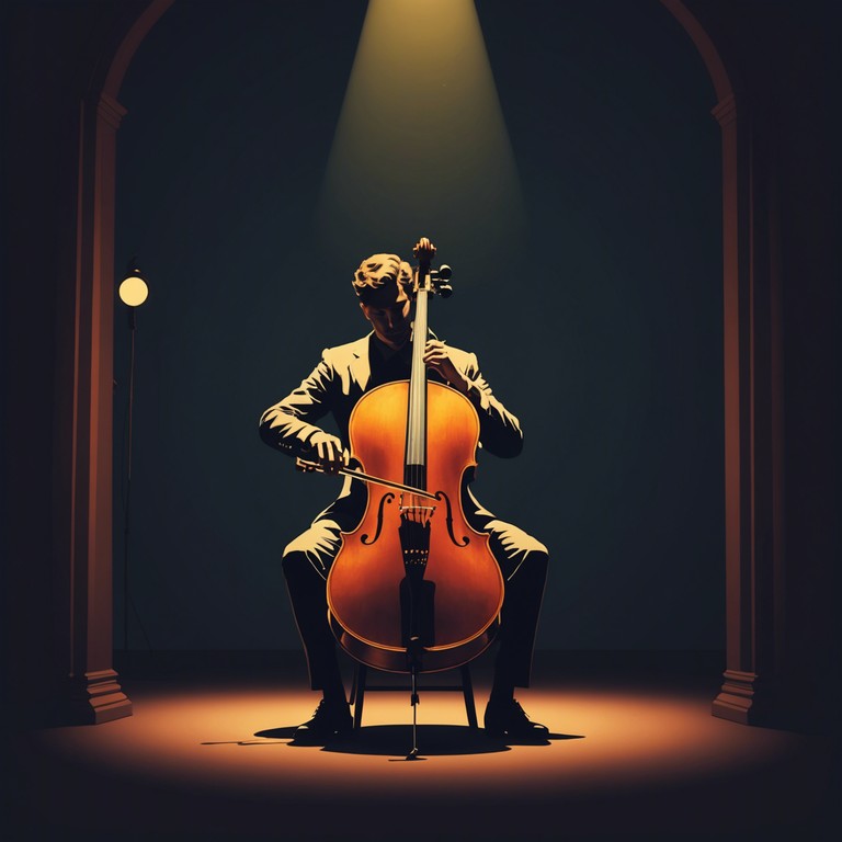 A composition marked by a deep, resonant cello, crafting a landscape of sorrow and introspection. The piece flows like a somber river, with each note telling stories of loss and longing, weaving through a tapestress of echo and silence. Its melody dips and swells, carrying the weight of an aching soul.