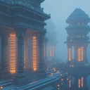 immersive mysterious journey with elegant, haunting soundscape elements