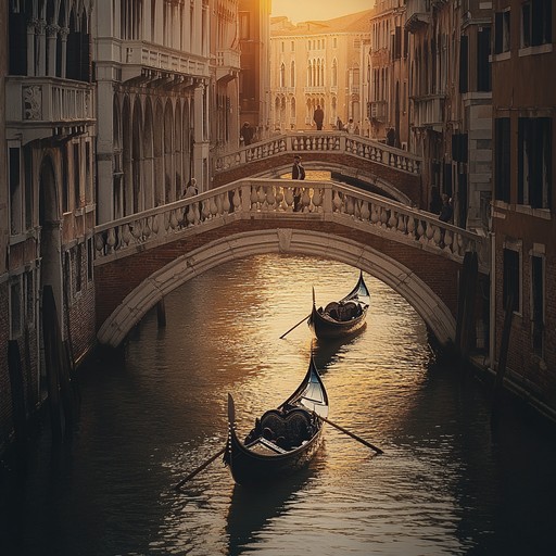 As the sun sets over the historic city of venice, the music captures the romance and timeless elegance of the waterways, reflecting the interplay of light on water and the shadowy figures of the past that seem to linger in the city’s atmosphere.