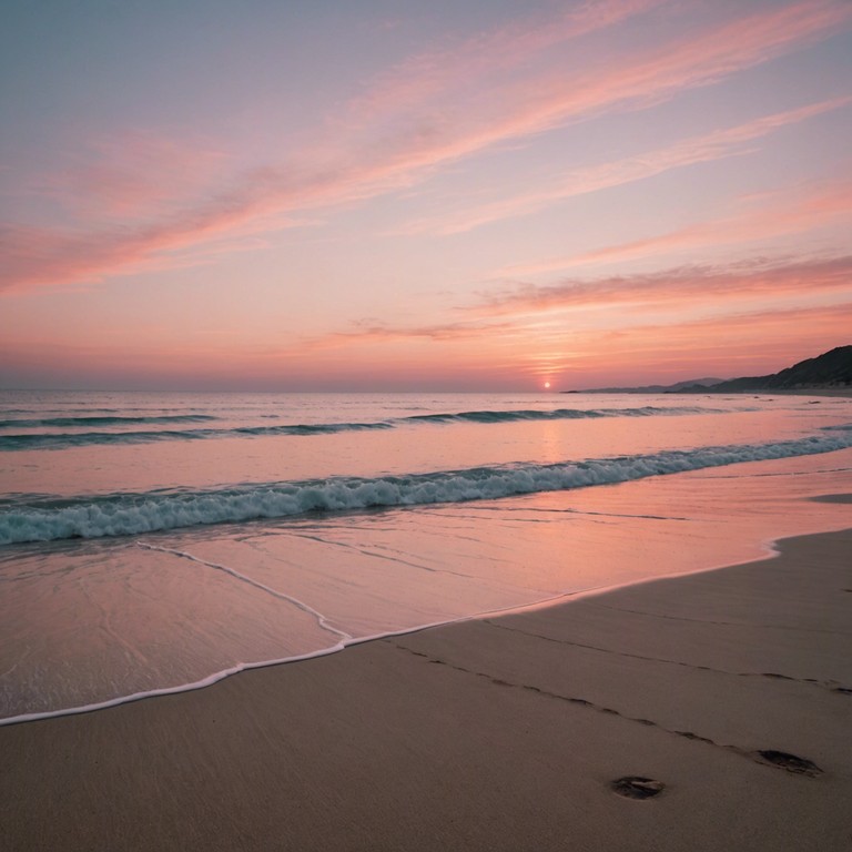 An instrumental waltz featuring the dulcet tones of a classical guitar, 'evening tide waltz' encapsulates the serene and graceful ambiance of a sunset by the sea. The gentle plucking and strumming echo the rhythmic ebb and flow of ocean waves, providing a calming backdrop to unwind or meditate.