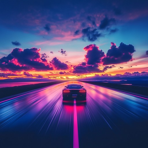 Imagine driving into a sunset filled with vivid colors, with melodic, layered synths that evoke feelings of nostalgia and euphoria. Complemented by rhythmic guitar plucks and light percussion, this track takes you on a dynamic chillwave journey through a neon lit, cinematic landscape.