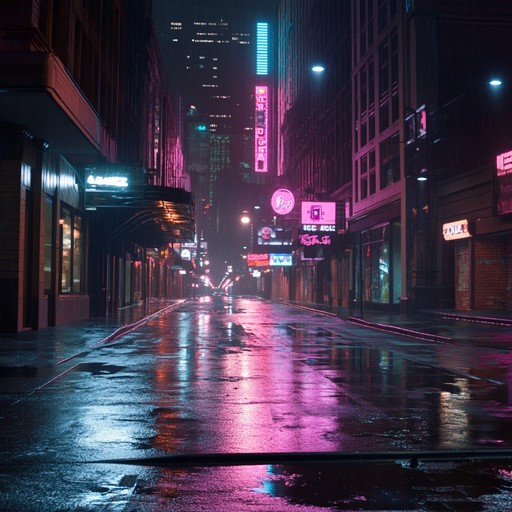 A journey through urban nightscapes with atmospheric beats, deep bass, and haunting melodies. The track captures the essence of a city drenched in rain, illuminated by neon lights, and accompanied by solitary footsteps echoing on empty streets. The music evokes a sense of introspection and melancholy, contrasting the bustling energy with moments of serene calm.