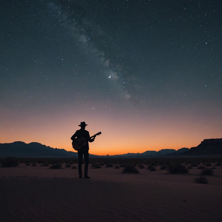 Imagine a melody that captures the essence of a peaceful evening in the desert, where the only sound is a soft guitar playing under a canopy of stars.