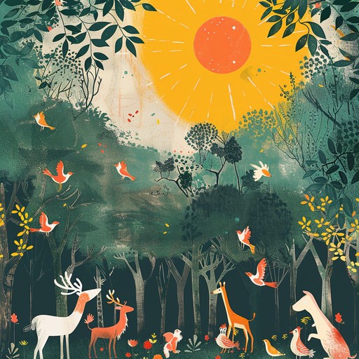 A playful and dynamic orchestral piece that vividly portrays the cheerful mischief of woodland creatures. The vibrant arrangement features whimsical melodies and lively rhythms that bring to life the enchantment of a magical forest. Incorporating strings, woodwinds, and light percussion, the song creates an atmosphere of lighthearted joy and carefree fun.