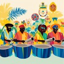 a lively instrumental blending spirituality with vibrant carnival sounds