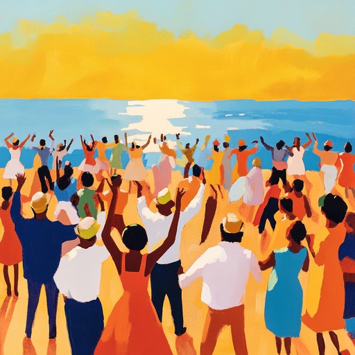 This lively jingle vividly evokes scenes of cheerful dance and play by the sea, creatively blending the sounds of ukulele with an energetic rhythm to provide the perfect soundtrack for summer festivities