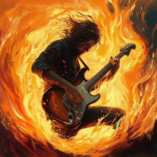 Experience the blazing intensity of thrash metal with furious guitar riffs, relentless drumming, and powerful energy to create an inferno of sound