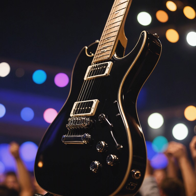 Ideal for soundtracking moments of grand joy or triumphant events, this soft rock creation utilizes the electric guitar's resonant capabilities to deliver a powerful, feel good melody that ripples with celebratory energy.