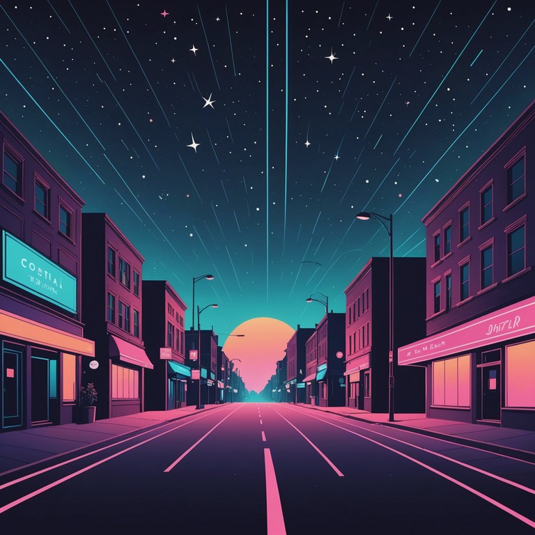 This chillwave track captures the essence of a whimsical late night drive with its ambient synths and delicate rhythms creating an airy, dreamlike atmosphere. The addition of light electronic beats gently propels the listener through a vibrant, pixelated dreamscape.