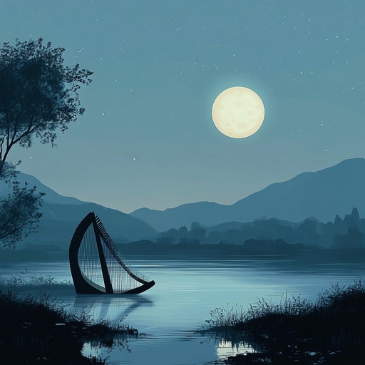 A soothing instrumental opera featuring the harp, weaving gentle melodies that evoke the peace and serenity of moonlit nights, designed to calm and relax the listener