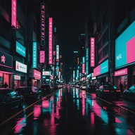 dark, pulsating beats under city lights