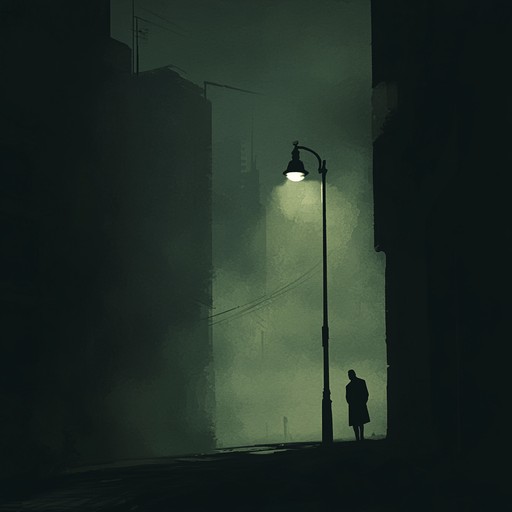 An instrumental track combining haunting synthesizer lines with unsettling drum machine beats, evoking a sense of creeping dread in a new wave style.