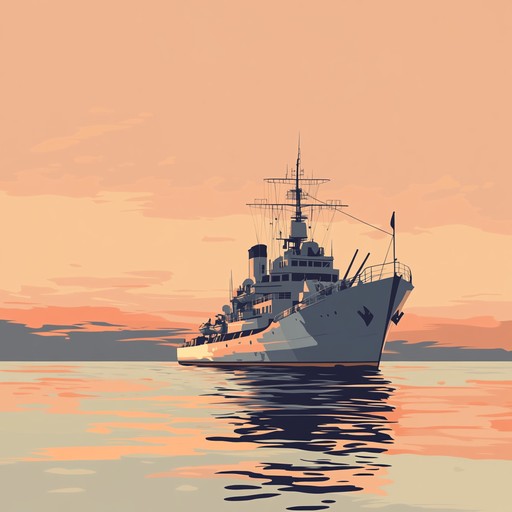 A nostalgic instrumental piece capturing the echoes of the russian navy with melodic acoustic guitar, evoking the memories of sailors past through serene strums and somber tones.