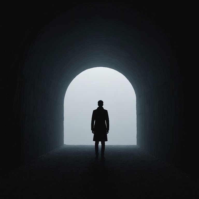 This track blends haunting atmospheric layers with sudden uplifts in tone to create a complex, layered listening experience that transports the listener from a dark, brooding atmosphere to bursts of euphoric, elegant highs. The dark ambient backdrop contrasts starkly with piercing, melodious synth lines that feel like light breaking through darkness.