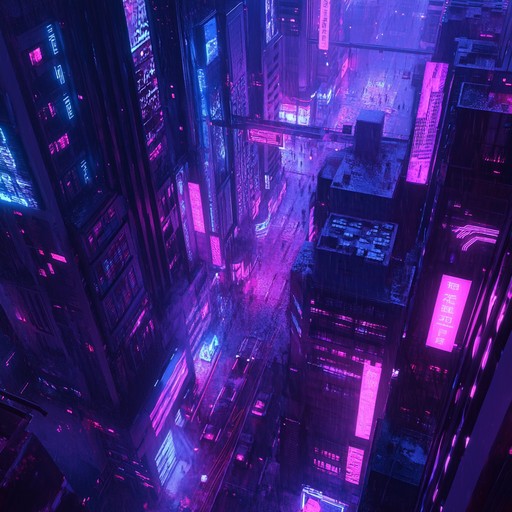 Dive into the pulsating beats and electrifying synths of a futuristic neon lit cityscape. This dynamic cyberpunk anthem captures the energy and exhilaration of navigating a vibrant, dystopian metropolis.