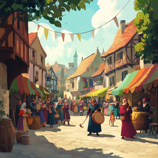 Transporting you to a lively medieval market, this troubadour song brings the joy of wanderers and minstrels singing tales of epic adventures. Featuring uplifting melodies and spirited rhythms, it encapsulates the vibrant essence of historical storytelling through music.