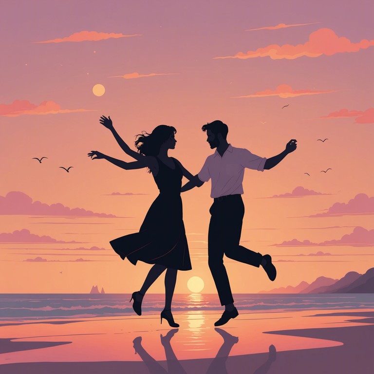 Imagine a serene beach as the sun sets, casting a golden glow on the gentle waves. The soft, rhythmic beats of rumba flow through the air, creating a romantic and relaxing ambiance. This instrumental track features warm, melodic tones that capture the essence of a perfect summer evening by the shore.