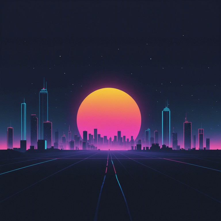 Picture a car cruising through a neon-lit cityscape at midnight. The music encapsulates the blend of nostalgia and modernity with a smooth, electronic pulse, complementing the urban night’s mystery and flair.