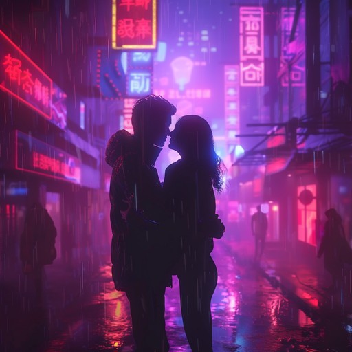 Immerse yourself in an electrifying realm of love and longing set against a cyberpunk backdrop. Synthesizer melodies and driving beats bring the futuristic romance to life, painting vivid soundscapes of passion amidst neon horizons.