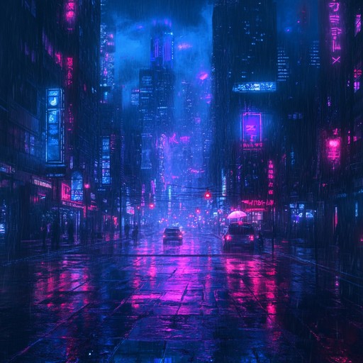 Immerse in a cyberpunk soundscape, blending otherworldly synthesizers with pulsating basslines. The track captures the essence of a neon lit cityscape at night, evoking a sense of mystery and allure. Haunting melodies entwine with rhythmic beats, creating an atmospheric and captivating experience.