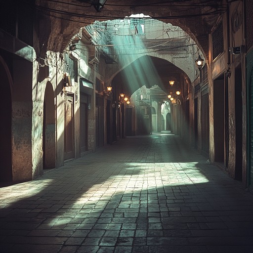 This eerie instrumental piece paints the desolate picture of abandoned middle eastern markets, with ghostly oud melodies interspersed with haunting ambiance and unsettling whispers.