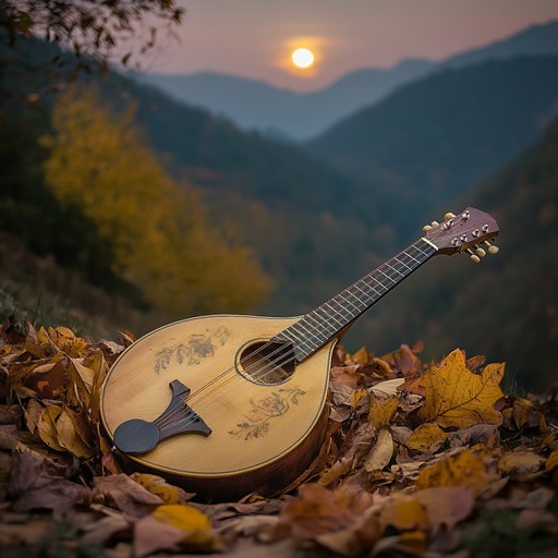 A heartfelt instrumental bluegrass piece featuring delicate mandolin sounds, conveying tender emotions and nostalgic reflections amid serene appalachian landscapes under starlit skies.