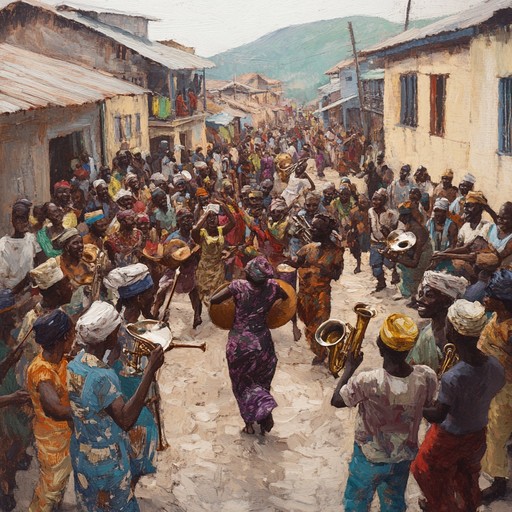 Immerse yourself in the bustling energy of lagos as infectious afrobeat rhythms combine with vibrant brass and percussion, creating an irresistible danceable atmosphere