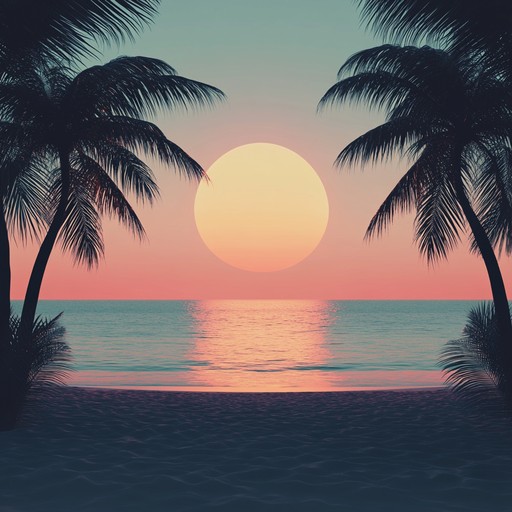 Imagine the sun setting over a serene beach, casting warm hues over a tranquil sea. The gentle rustle of palm trees swaying in the breeze accompanies a mellow steel drum melody, creating a peaceful yet vibrant atmosphere. Soft waves crash on the shore, providing a rhythmic backdrop that complements the laid back yet uplifting groove. The piece captures the essence of a perfect tropical evening, inviting listeners to unwind and savor the moment.