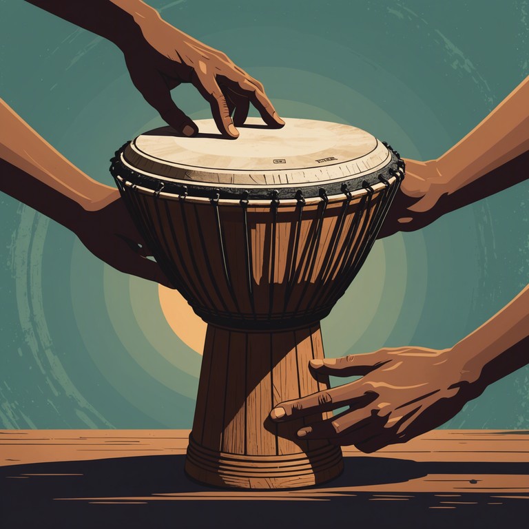 Echoes of ancient beats offers a more introspective take, diving deeper into the melancholy of separation and the poignant emotions tied to memories and the past, all conveyed through the resonant sounds of the djembe.