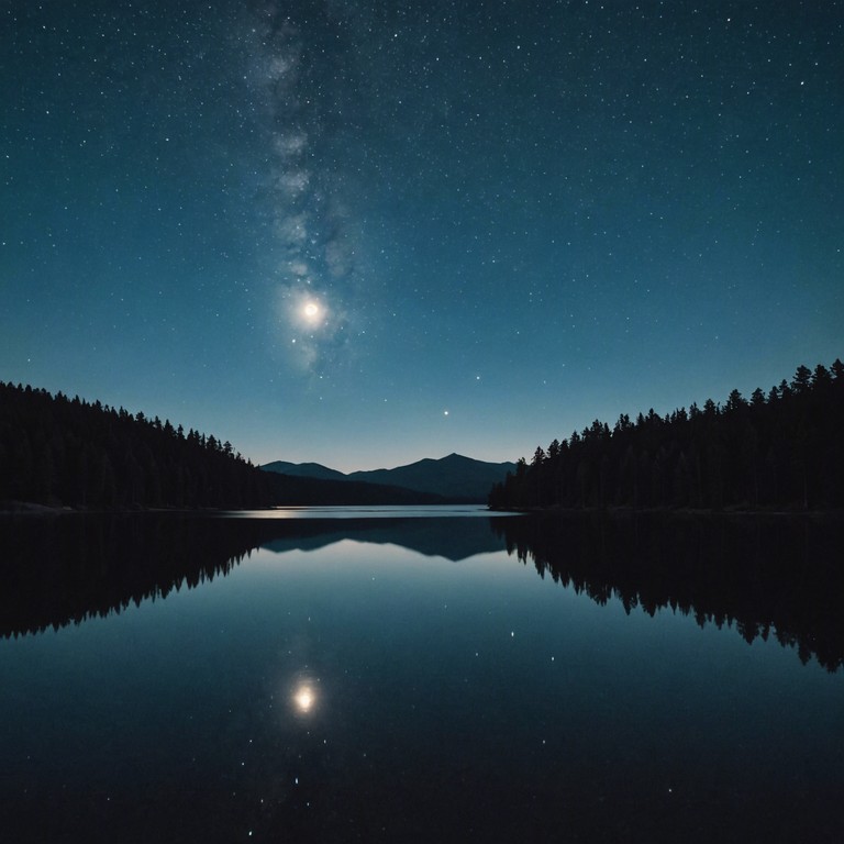 A tranquil and soothing instrumental capturing the gentle ripples of a moonlit lake. The music encapsulates the essence of a peaceful night where only natural sounds prevail. Wind instruments carry the melody, creating an atmosphere of calm and serenity.