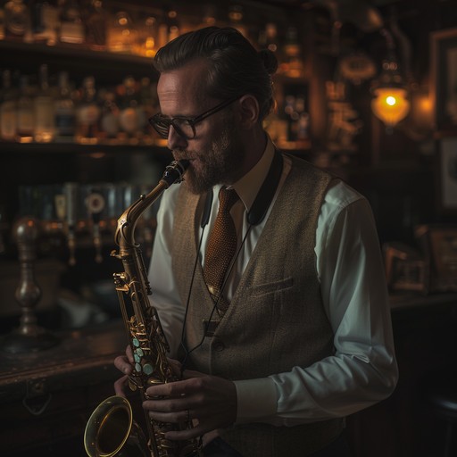 Immerse yourself in the seductive allure of retro jazz with smoky saxophone lines, evoking romantic and nostalgic speakeasy vibes. Smooth and intimate, this track paints a picture of glamorous nights and whispered conversations, making it a timeless addition to any soulful playlist.