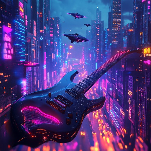 An electrifying instrumental blending powerful metal guitar riffs with atmospheric synths, creating a high speed, adrenaline fueled ride. Perfect for action sequences.