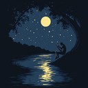 smooth swing melody evokes serene moonlit river walk