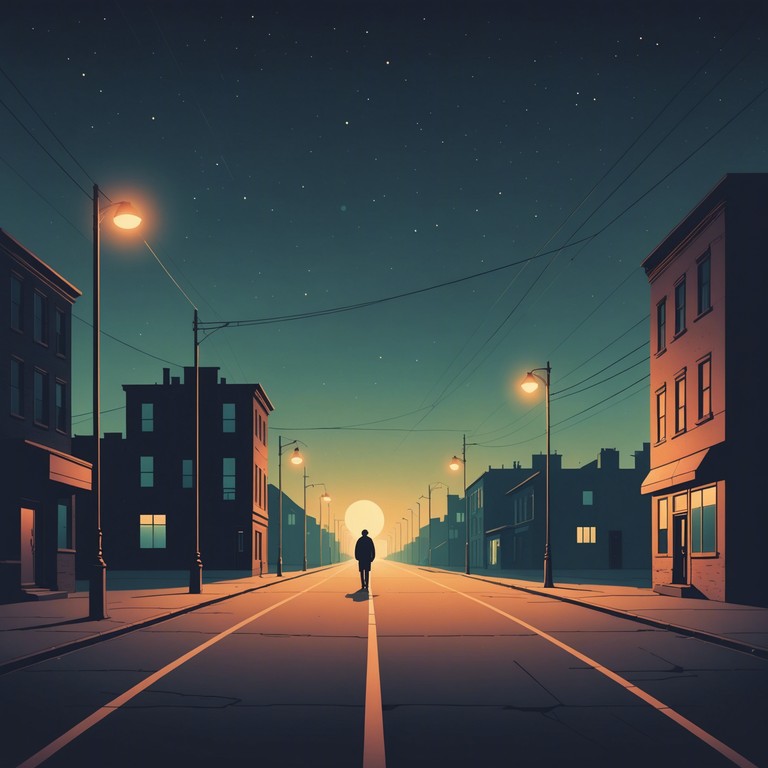 In this alternative version, the emotional depth takes a reflective turn, focusing more deeply on the sensations of isolation and introspective thought one experiences walking through a city's desolate streets after dark. The simple, poignant piano chords reflect each step taken on the silent asphalt.