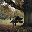 piano whispers secrets amidst the beauty of autumn's fall