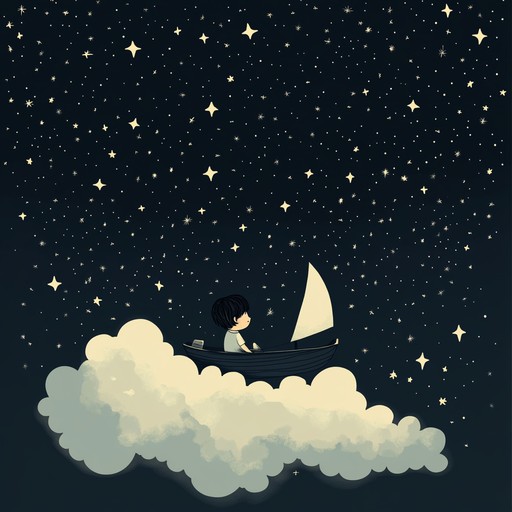 A gentle, ethereal instrumental piece that captures the wonder and imagination of children drifting into a peaceful sleep, with soft melodies that evoke images of starry skies and magical dreams.