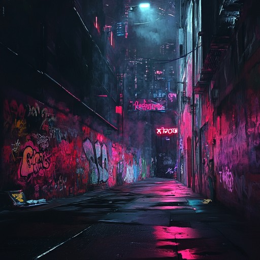 Visualize the chaotic essence of a city's nightlife through immersive, aggressive, and hypnotic trap beats, seamlessly merging the vibrancy and tumult of urban life.