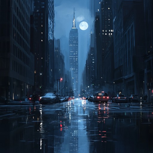 Picture a serene, dreamy cityscape under the moonlight, where a soulful saxophone melody fills the night air. The smooth jazz tune creates an intimate, relaxing atmosphere that evokes deep emotions and a sense of reflective peace.