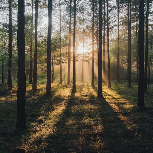 This track uses soft, flowing melodies to mimic the serene and understated beauty of an ancient forest at dawn. The music intends to transport listeners into a peaceful state, surrounded by the soft rustle of leaves and distant bird calls.