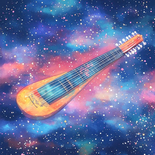 An instrumental k pop track that transports listeners to distant galaxies through ethereal synth melodies and the haunting tones of the gayageum, blending futuristic electronic elements with traditional korean instrumentation for an otherworldly experience.