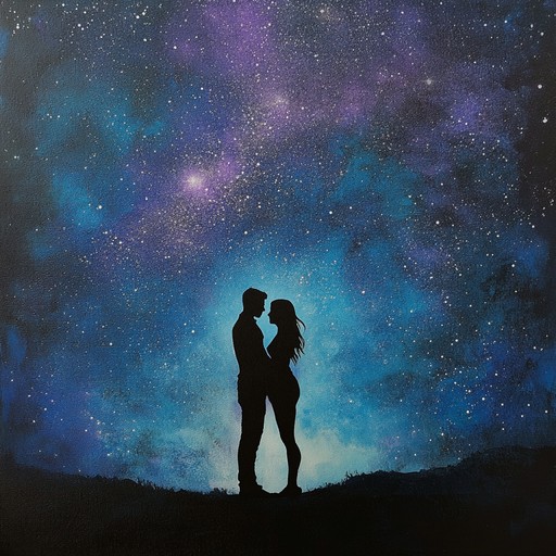 An inspiring romantic instrumental piece that blends dreamy melodies and gentle rhythms, evoking the feeling of two lovers embracing under the vast expanse of a starlit sky. The music captures the magic of the moment, combining the serenity of the night with the warmth of romance.