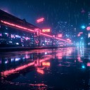 instrumental cyberpunk track exploring serene nocturnal urban landscapes