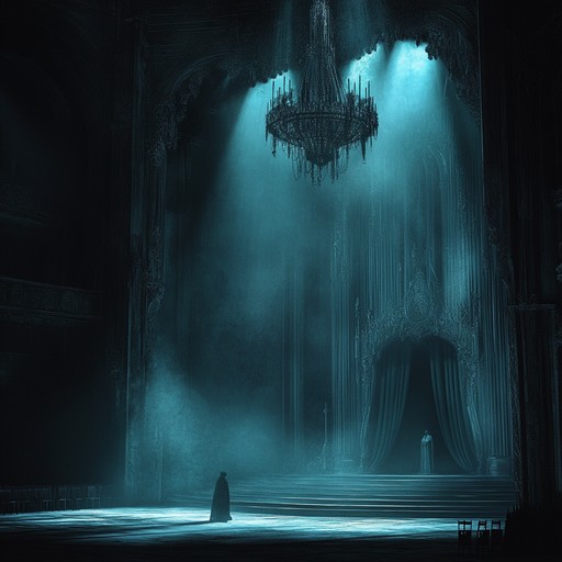 A chilling and eerie opera composition with ghostly choir vocals and dark orchestral arrangements. This piece conjures the spectral echoes of a long abandoned opera house, filled with unsettling, mysterious soundscapes that create an atmosphere of suspense and fear