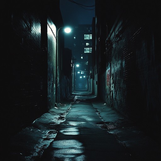 Delve into the sinister depths of a city's soul. Slinking trip hop rhythms underscored by menacing synths create an atmosphere of foreboding and intrigue. Imagine nocturnal streets, fleeting shadows, and hidden dangers around every corner.