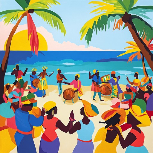 A light hearted reggae instrumental transporting listeners to a sunny caribbean island. Bouncy rhythm and cheerful melodies create a carefree, whimsical atmosphere full of vibrant energy and joy.