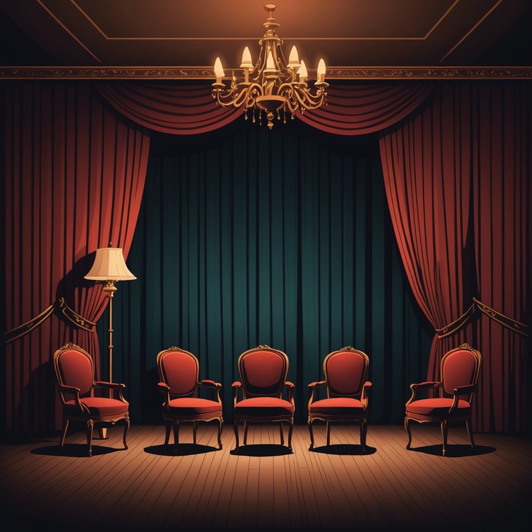 This composition encapsulates the mysterious allure of a moonlit dark cabaret show where shadows play as much a role as the light, weaving a spell over the audience with every note played on the accordion, creating an atmosphere thick with drama and intrigue.