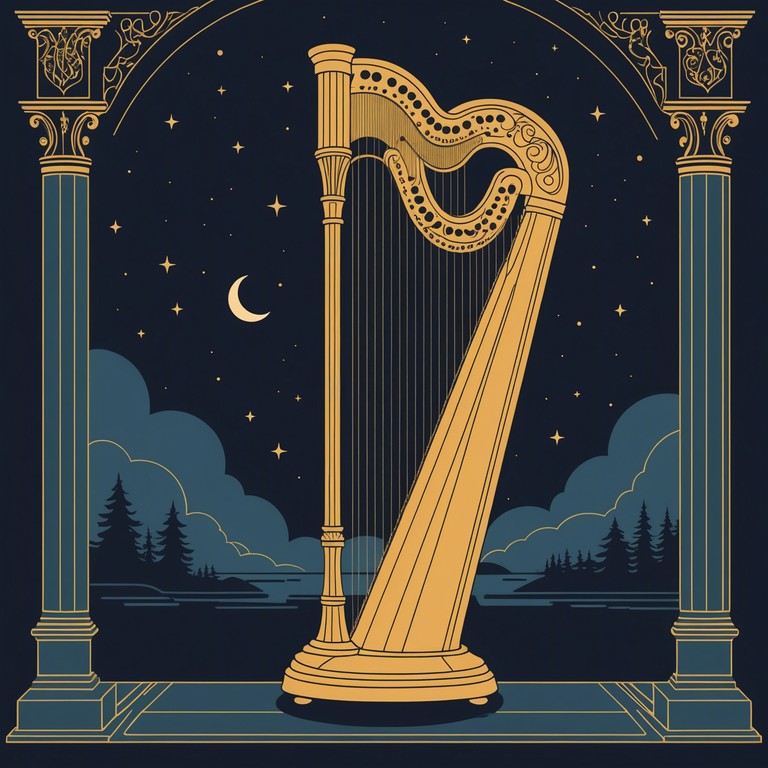 This composition uses gentle harp melodies to transport listeners to a place suspended in time, perfect for meditation or a quiet evening. It captures the grandeur of past epochs while maintaining a contemporary sense of calm and introspection, ideal for those seeking solace in music.