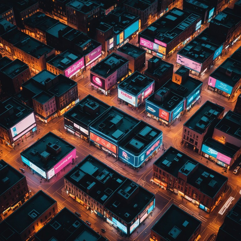 A soundtrack for the night's adventure in a bustling neon city, where every corner turned unveils a burst of synthesized melody echoing the lively spirit of the 80s metropolis.